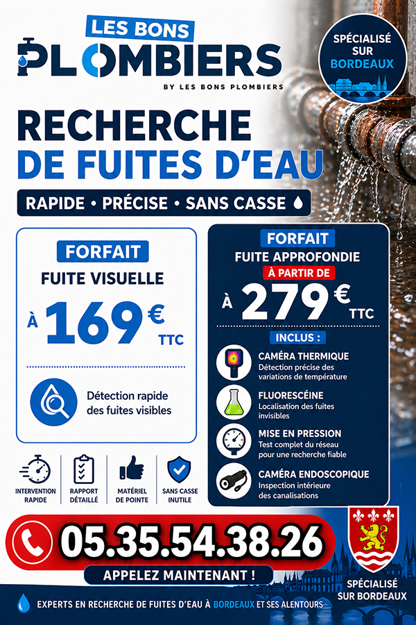 Recherche de Fuite eau Begles